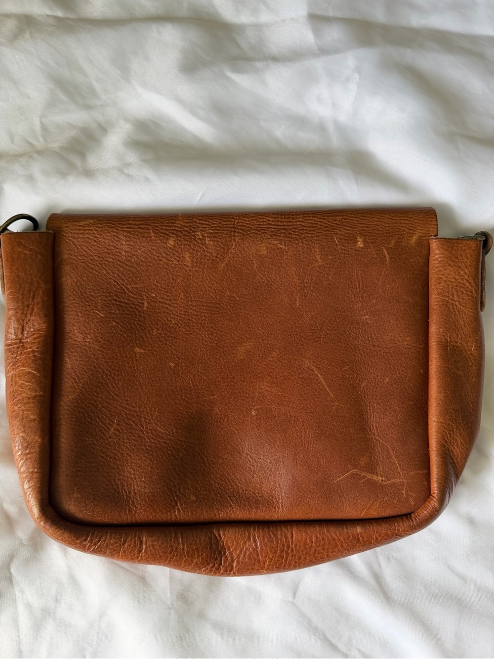 Go Forth Goods Small Kindle leather satchel in saddle (no crossbody strap) - Picture 2 of 13